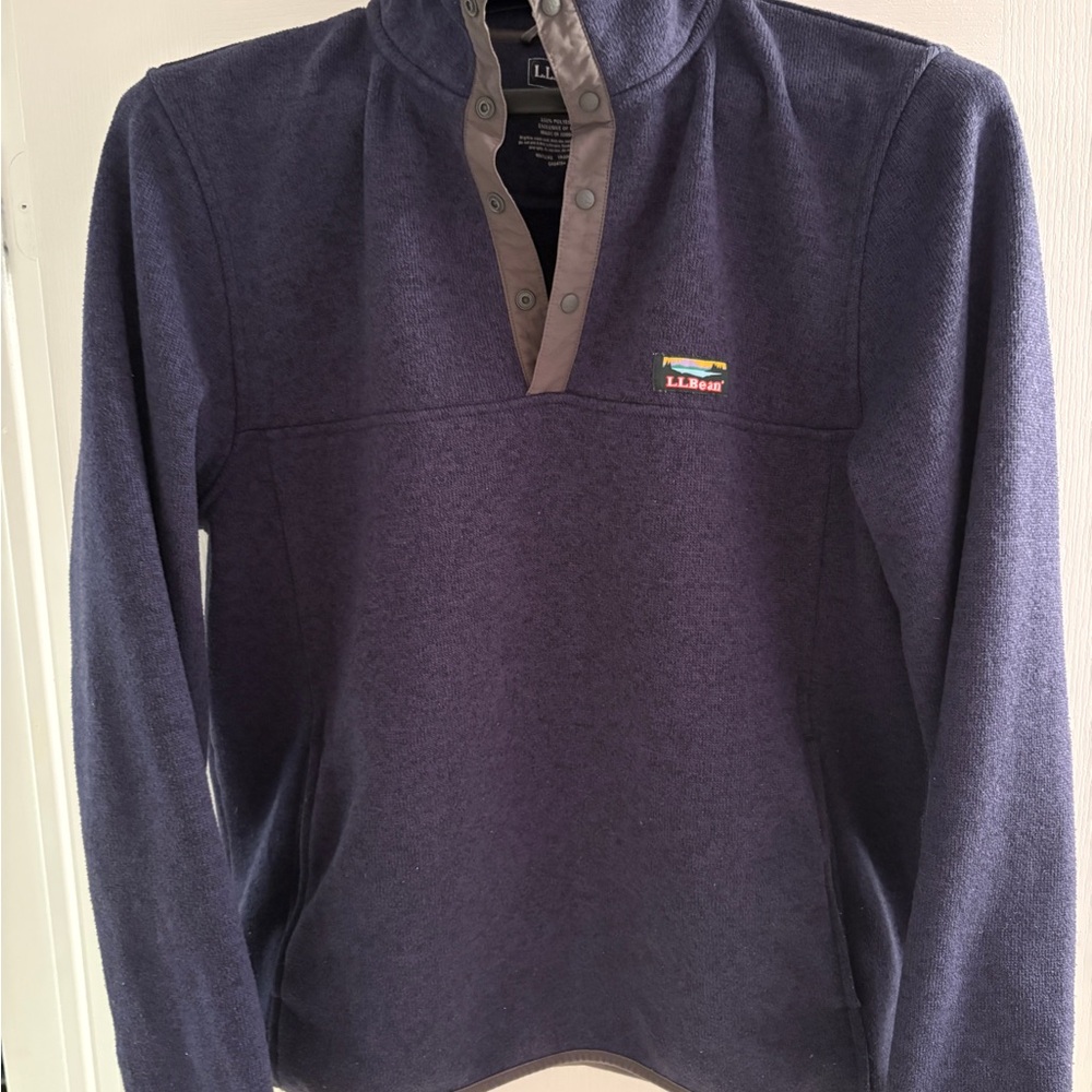 L.L. Bean Navy Fleece Top